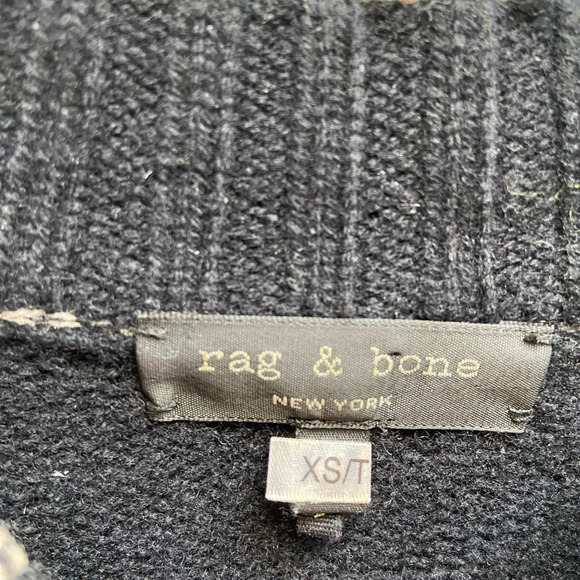 Rag & Bone speckled color blocked pullover wool oversized sweater Sz Xs - Picture 8 of 14
